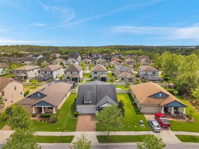 aerial view featuring a residential view