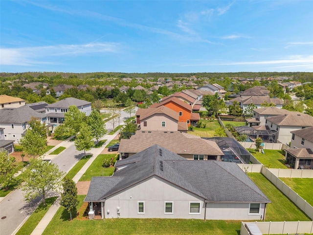 bird's eye view with a residential view