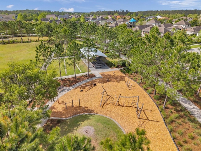 drone / aerial view with a residential view