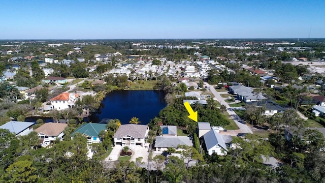3986 Bennett Ln, Bonita Springs, FL 34134 - bird's eye view featuring a water view and a residential view