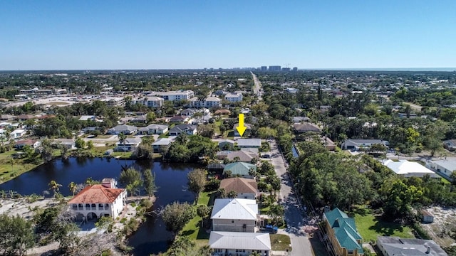 3986 Bennett Ln, Bonita Springs, FL 34134 - birds eye view of property featuring a water view and a residential view