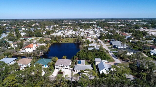 3986 Bennett Ln, Bonita Springs, FL 34134 - birds eye view of property with a residential view and a water view
