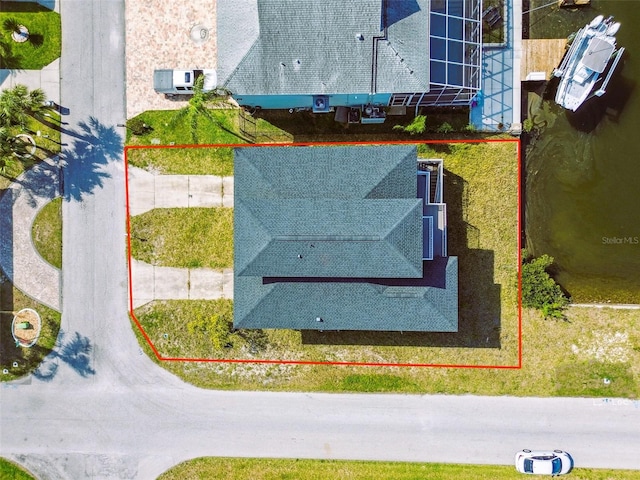 15621 Bertram Dr, Hudson, FL 34667 - aerial view of property and surrounding area featuring property boundaries highlighted
