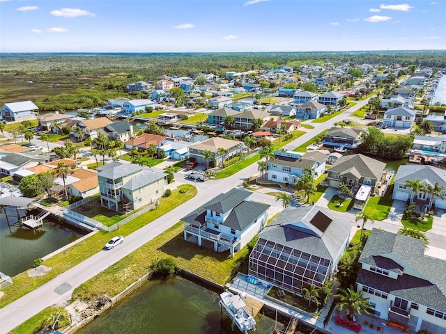 15621 Bertram Dr, Hudson, FL 34667 - aerial perspective of suburban area featuring a nearby body of water