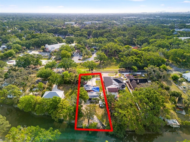 8615 Jackson Springs Rd, Tampa, FL 33615 - drone / aerial view featuring a water view