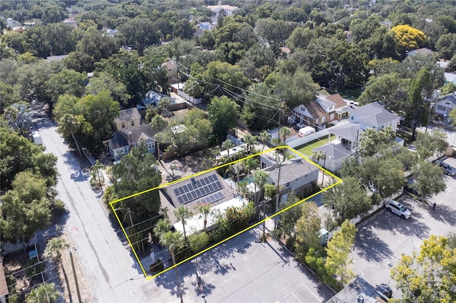 921 24th Ave N, Saint Petersburg, FL 33704 - aerial perspective of suburban area featuring property parcel outlined
