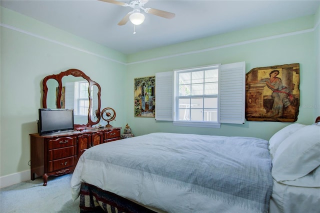 921 24th Ave N, Saint Petersburg, FL 33704 - bedroom with carpet floors, a ceiling fan, and baseboards