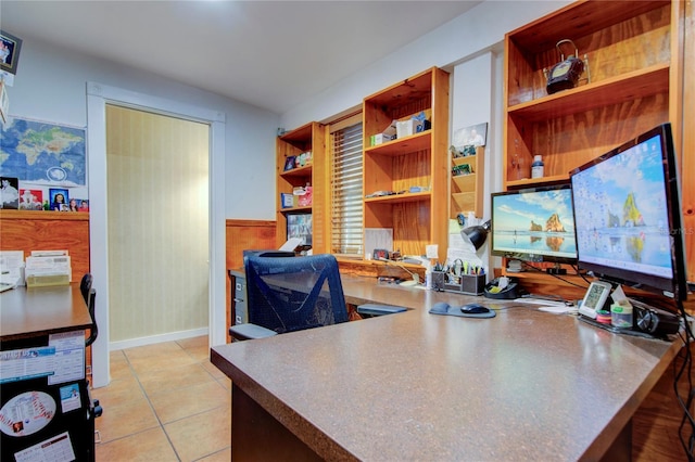 921 24th Ave N, Saint Petersburg, FL 33704 - office featuring wainscoting and light tile patterned floors