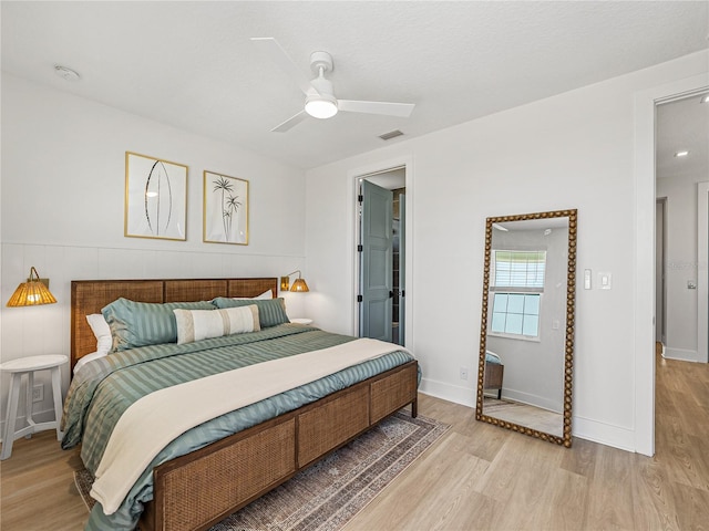 4215 Saltwater Pearl Way, Cortez, FL 34215 - bedroom featuring light wood-style floors and a ceiling fan