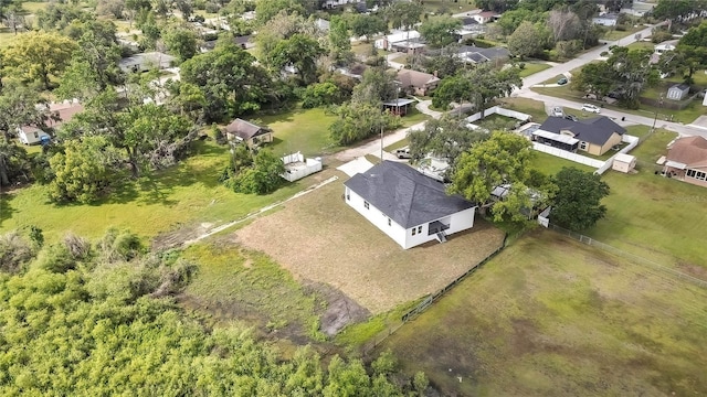 drone / aerial view with a residential view