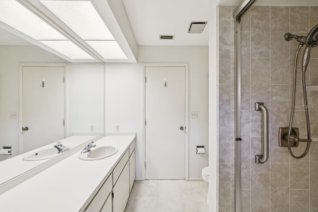 456 Lakeview Dr Unit 5, Palm Harbor, FL 34683 - full bath with vanity, a stall shower, and toilet