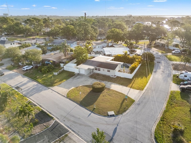 bird's eye view with a residential view