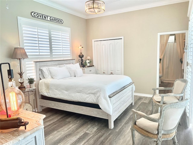 2332 Dekan Ln, Land O Lakes, FL 34639 - bedroom featuring multiple windows, wood finished floors, baseboards, and ornamental molding