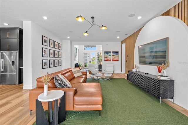 8720 Drummer Plank Dr, Wesley Chapel, FL 33545 - living area featuring recessed lighting, light wood-style flooring, and visible vents