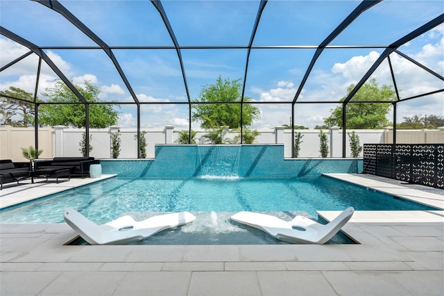 8720 Drummer Plank Dr, Wesley Chapel, FL 33545 - view of pool featuring a fenced in pool, a patio area, and fence
