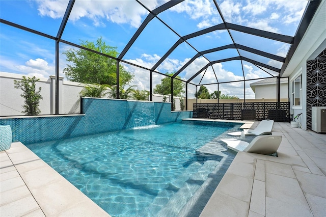 8720 Drummer Plank Dr, Wesley Chapel, FL 33545 - outdoor pool featuring a lanai and a patio area