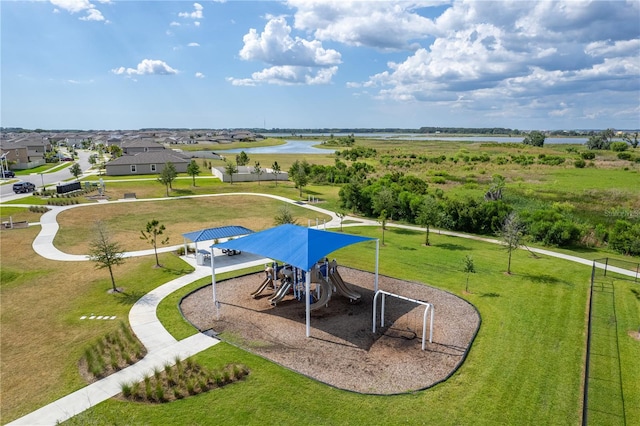 8720 Drummer Plank Dr, Wesley Chapel, FL 33545 - bird's eye view with a water view