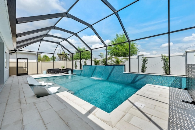 8720 Drummer Plank Dr, Wesley Chapel, FL 33545 - view of pool with a fenced in pool, a patio, and a lanai