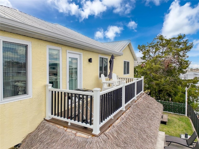 4116 Diaz Ct, Hernando Beach, FL 34607 - wooden deck featuring fence