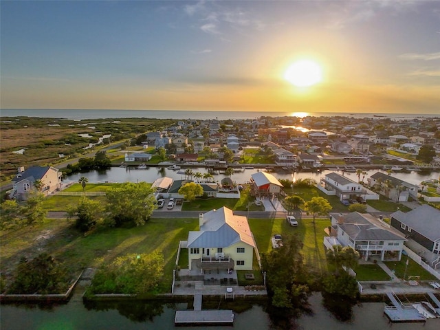 4116 Diaz Ct, Hernando Beach, FL 34607 - aerial view at dusk of a water view and a residential view