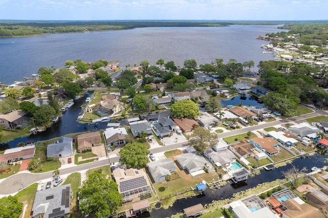 182 E Canal Dr, Palm Harbor, FL 34684 - drone / aerial view featuring a water view and a residential view