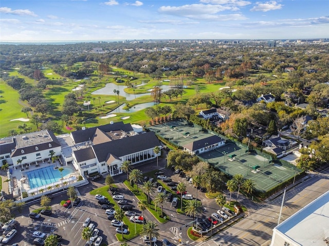 bird's eye view featuring view of golf course