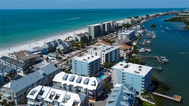 19925 Gulf Blvd Unit 502, Indian Shores, FL 33785 - bird's eye view featuring a water view and a city view