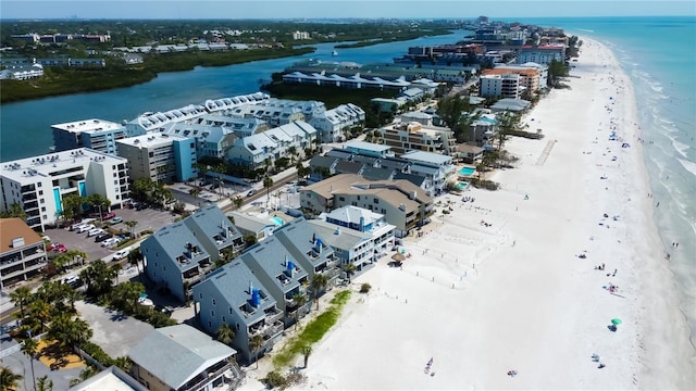 19925 Gulf Blvd Unit 502, Indian Shores, FL 33785 - aerial view featuring a water view and a view of the beach