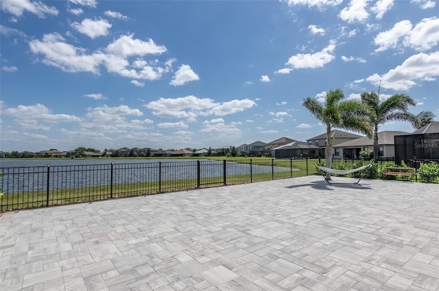 10008 Celtic Ash Dr, Ruskin, FL 33573 - view of patio featuring a residential view