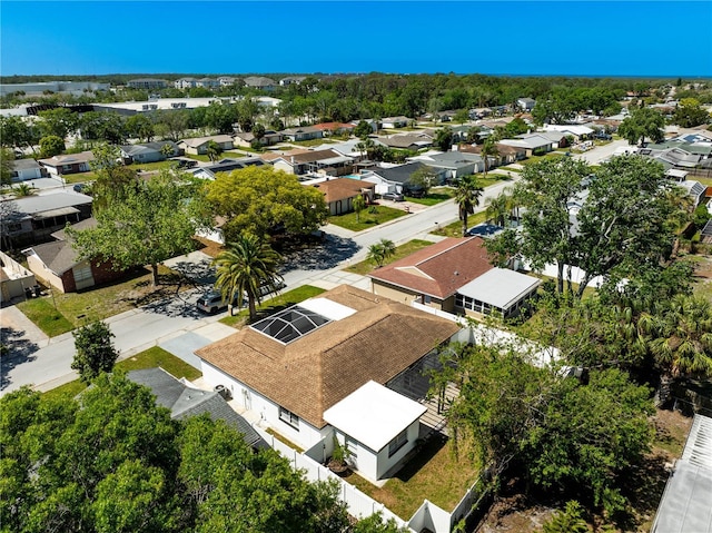 bird's eye view with a residential view