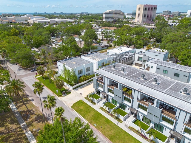 aerial view with a view of city