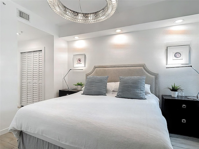 700 S Harbour Island Blvd Unit 143, Tampa, FL 33602 - bedroom with recessed lighting, baseboards, and visible vents