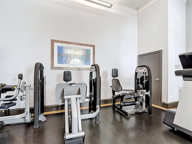 700 S Harbour Island Blvd Unit 143, Tampa, FL 33602 - workout area with baseboards and crown molding