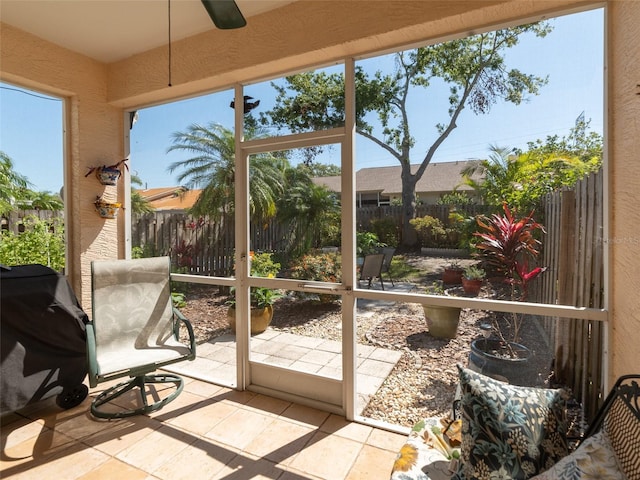 view of sunroom