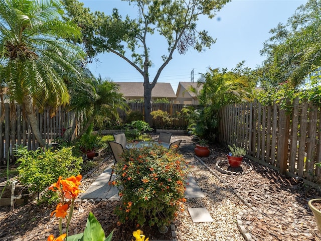 view of patio with a fenced backyard