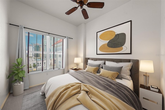 700 S Harbour Island Blvd Unit 813, Tampa, FL 33602 - carpeted bedroom with a ceiling fan and baseboards