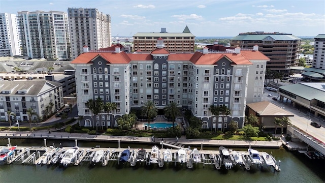 700 S Harbour Island Blvd Unit 813, Tampa, FL 33602 - bird's eye view featuring a water view and a view of city