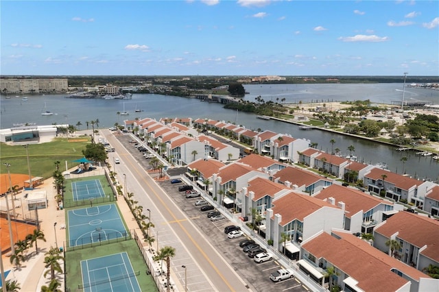 253 Rex Pl Unit B, Madeira Beach, FL 33708 - drone / aerial view of a large body of water and a notable bridge