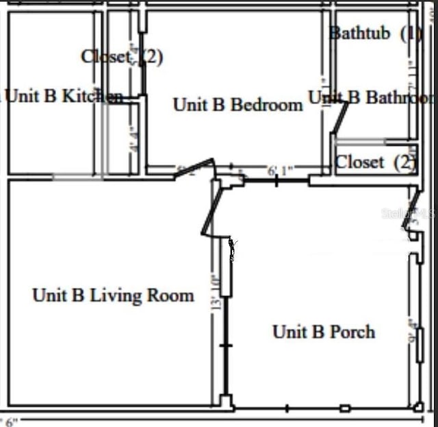 253 Rex Pl Unit B, Madeira Beach, FL 33708 - floor plan / room layout