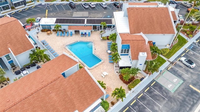253 Rex Pl Unit B, Madeira Beach, FL 33708 - bird's eye view of a pool