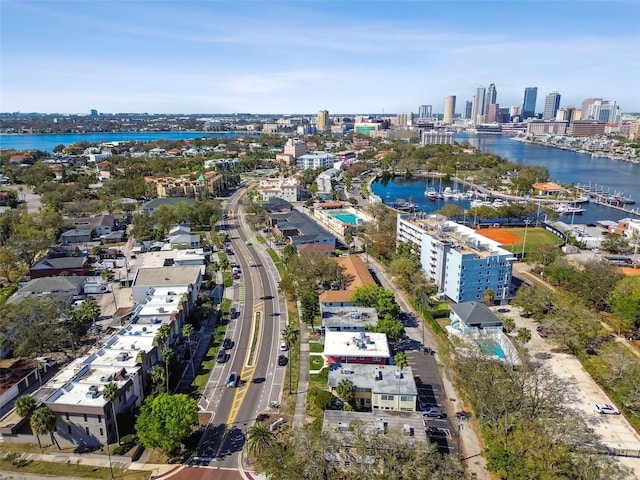 166 E Davis Blvd, Tampa, FL 33606 - drone / aerial view of skyline and a nearby body of water