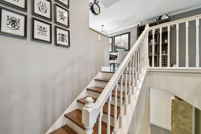 166 E Davis Blvd, Tampa, FL 33606 - stairway with a chandelier
