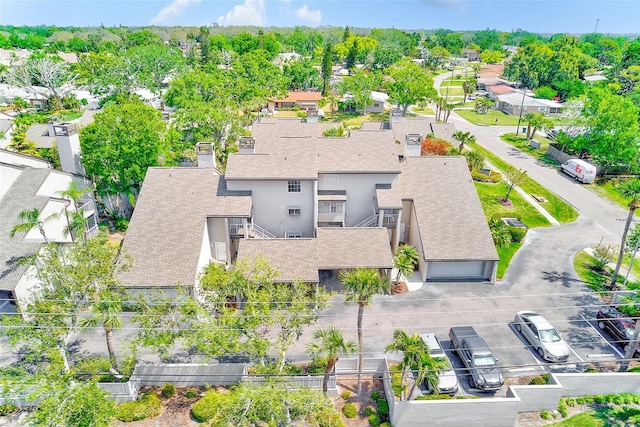 drone / aerial view with a residential view