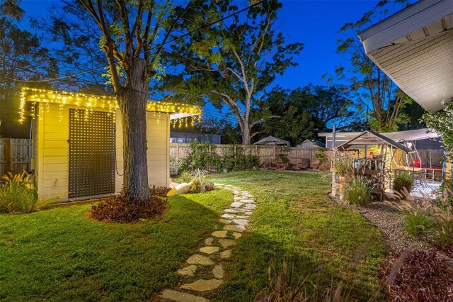 1543 Gentry St, Clearwater, FL 33755 - view of yard with a fenced backyard