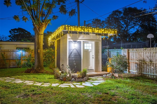 1543 Gentry St, Clearwater, FL 33755 - view of shed with a fenced backyard