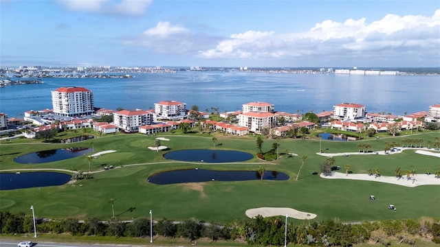 6051 Sun Blvd Unit 111, Saint Petersburg, FL 33715 - birds eye view of property featuring view of golf course and a water view