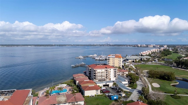 6051 Sun Blvd Unit 111, Saint Petersburg, FL 33715 - bird's eye view with a water view
