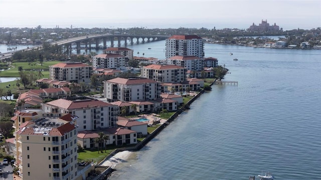 6051 Sun Blvd Unit 111, Saint Petersburg, FL 33715 - bird's eye view featuring a water view and a view of city