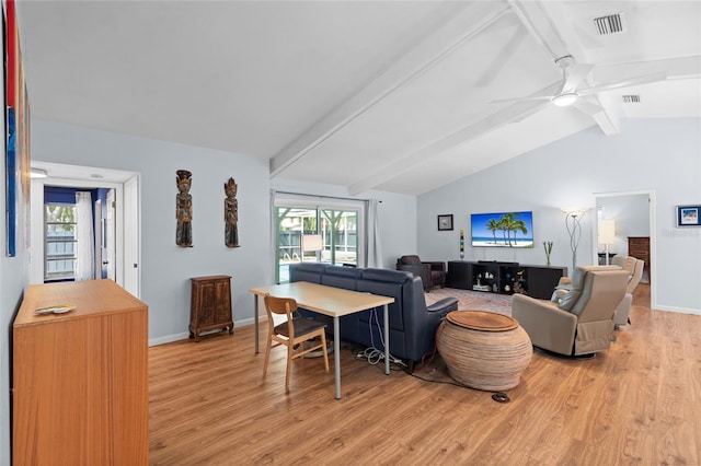 11368 93rd St, Largo, FL 33773 - living room featuring light wood-type flooring, healthy amount of natural light, and a ceiling fan