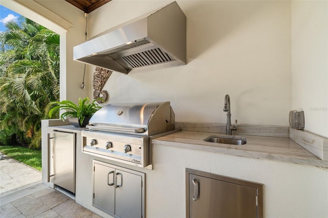 5025 W Homer Ave, Tampa, FL 33629 - view of patio with area for grilling, a sink, and exterior kitchen